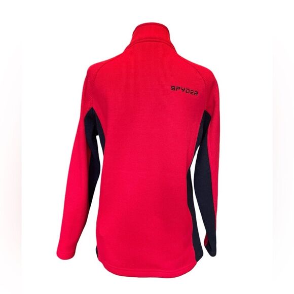 Spyder Full Zip Stryke Jacket Kids Size Large 14-16 Red and Black NWOT - Picture 2 of 11